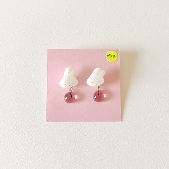 硝子のピアス(うさぎ)の画像