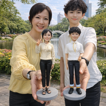 写真から作るオーダーメイドフィギュア｜家族・グループ対応 にそっくり似顔人形｜家族写真を立体に｜世界に一つの記念品 家族記念日