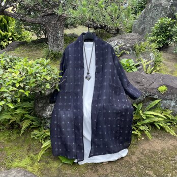 【着物リメイク】紗の軽いロングカーディガンの画像
