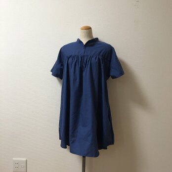 チュニックブラウス　青の画像