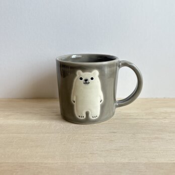 シロクマのマグ（グレー）の画像