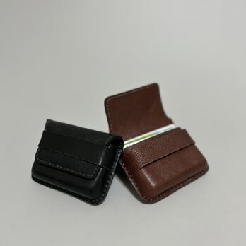 姫路レザーカードケース◆黒　カード入れ　革財布　名刺入れ　父の日ギフト　新作の画像
