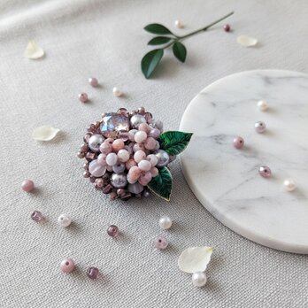 あじさいのブローチ（K1226)