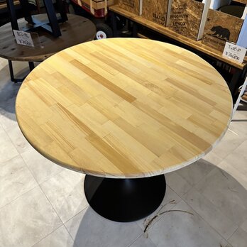 在庫あり　即納　hotaru 丸テーブル　テーブル　机　パイン材　ナチュラル　リビング　カフェ　飲食店　の画像