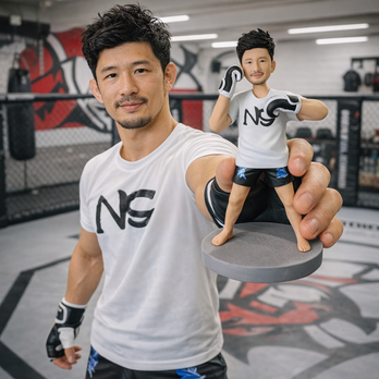 ボクシング写真から作るオーダーメイドフィギュア｜ボクシング好きへの特別なギフトにそっくり似顔人形｜ボクサー記念ギフト・記念品