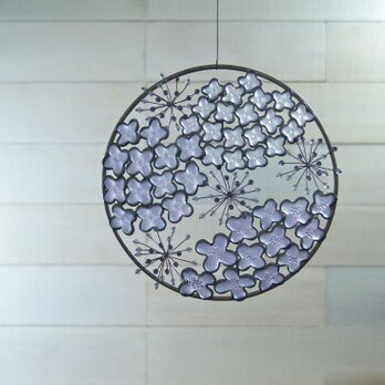 ガラスのリース［紫陽花］Ｌ