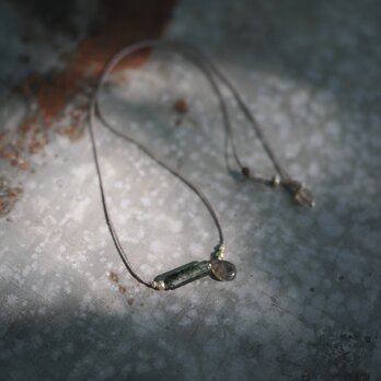-moss Agate・labradorite- code chokerの画像
