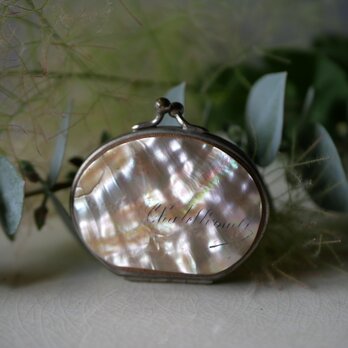 マザーオブパール　シェルのポルトモネ　フランスアンティーク　アンティークケース