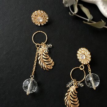 【SALE!】チェコガラス の ２way チタン ピアス