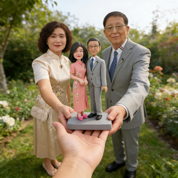 両親贈呈品 オーダーメイド 似顔絵 人形 両親 結婚記念日 夫婦 写真から プレゼント フィギュア | 両親 旅行 プレゼント