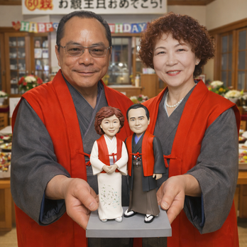 写真から作るオーダーメイドフィギュア｜カップルそっくり似顔人形｜記念日プレゼント｜両親への感謝ギフト・両親贈呈品