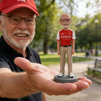 還暦祝い 誕生日プレゼント 男性 父 お父さん オーダーメイド 似顔絵 人形  写真から 肖像画 フィギュア 父の日 長寿のお