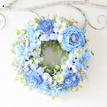 サムシングブルー ウェディングリース 結婚祝いの画像