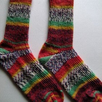 手編み靴下【フンデルトヴァッサー2102】の画像