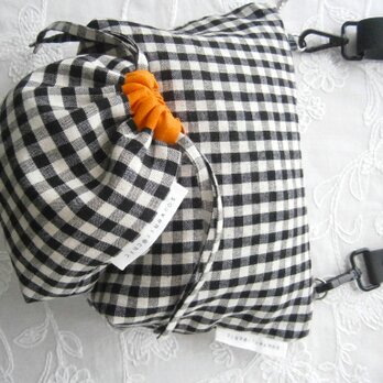 格子柄×RayonLinen 小ぶりのbag＆pouchの画像