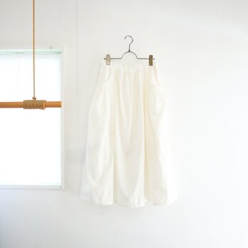 gather pocket skirt (white)の画像