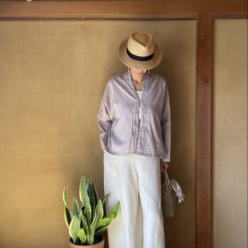 Double Cotton Cardigan/ダブルコットン羽織りカーディガンの画像