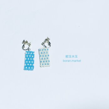 紺玉水玉　〜mimikazari~ ［イヤリング］の画像