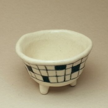 豆鉢  格子縞の画像