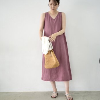 真夏のシンプルワンピース・ピンク　No.356の画像