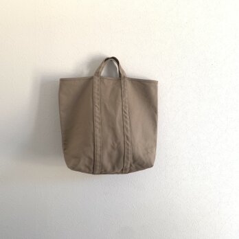 TALL TOTE(M) NUTS グレージュ　帆布バッグの画像