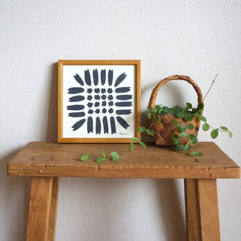 「 sunflower ( black ) 」20cm角ポスターの画像