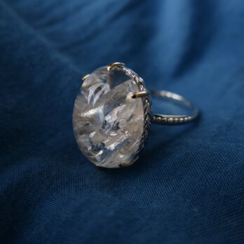 SV・K18 Quartz in quartz Ringの画像