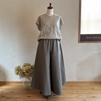 岡山デニム　カーキ　90cm丈の画像
