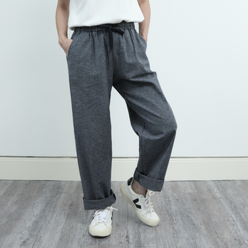 【丈調整できる】ライトオンスのシャンブレー シェフパンツ 　 0731Greyの画像