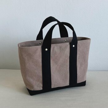 TOTE BAG -bicolor- (M) / pinkbeige × blackの画像