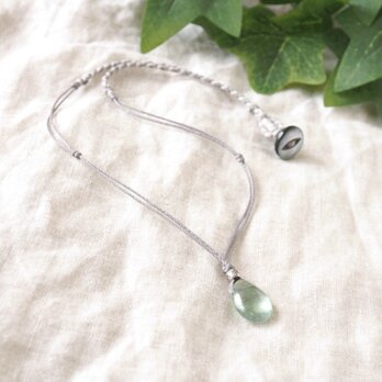 Pear Shaped Pendant（グリーンフローライト×カレンシルバー）