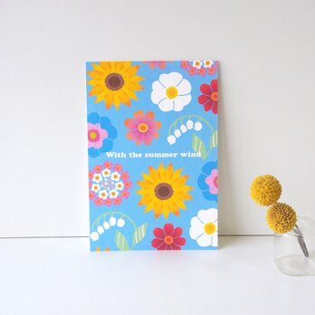 用途選べるポストカード【夏の花】４枚セット