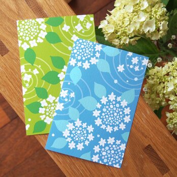 オーダーはがき【紫陽花】４枚セットの画像