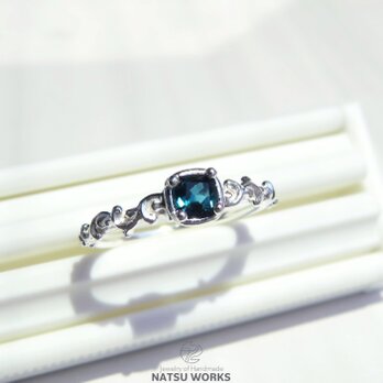 トルマリン リング / Gem and Botanical Blue Green Tourmaline Ring /の画像