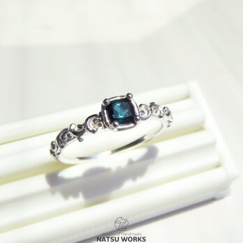 トルマリン リング / Gem and Botanical Blue Green Tourmaline Ring 2の画像