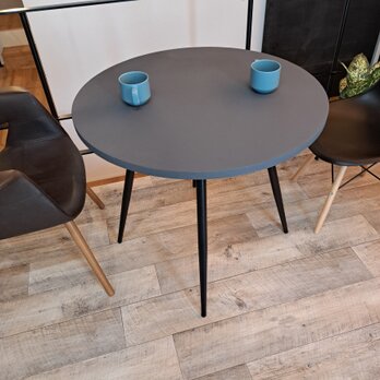 モルタルラウンドテーブル直径80ｃｍ×高さ７2.5㎝センターテーブル・ダイニングテーブルの画像