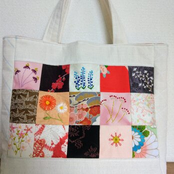 花の刺繍　トートバッグ　71の画像