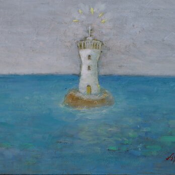 油絵「灯台」の画像