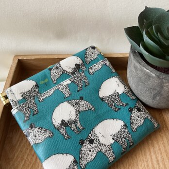 バネ口ラミネートポーチ　バク