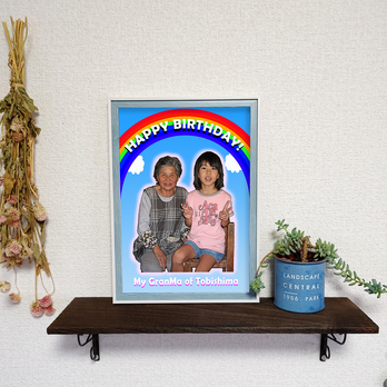 オーダーメイド/フレーム付き/アートポスター/そのままプレゼントに/すぐ飾れる/思い出/写真/誕生日/A4の画像