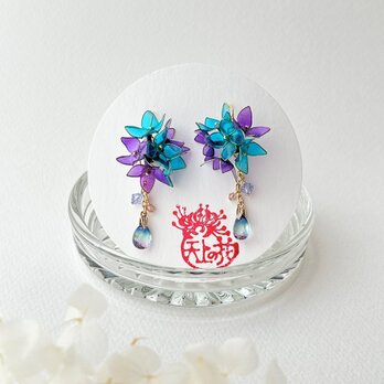 再販：紫陽花ピアス