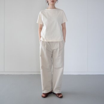 FRECKLE｜twill cotton linen/tack pants/pearled ivory/size1.2の画像