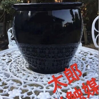 光触媒　人工観葉植物　ウォールグリーン　フェイクグリーン　8寸黒ツボの画像