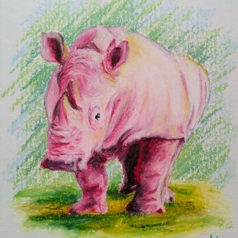 原画 青 オイルパステル 絵画 Hidamari art 通販 16508493