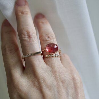 K10[flower fishのaurora quartz]ringの画像