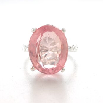 お客様専用☆『Morganite』世界でひとつ天然石リングsv925の画像