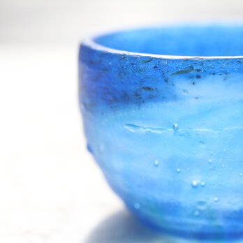 ガラス 溶かし込みぐい吞み 其の漆