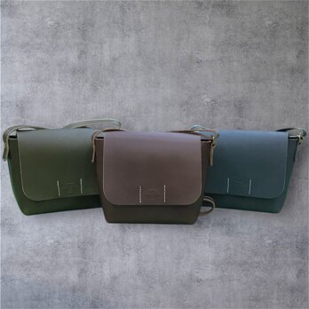 レザーフラップショルダーバッグS