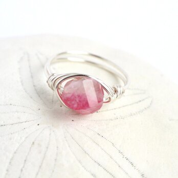 ピンクジェイド KIRAKIRA　Wire　Ringの画像