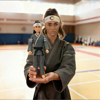 写真から作るオーダーメイド 空手 フィギュア｜テコンドー 好きへの特別なギフトにそっくり似顔人形｜記念ギフト・記念品 可愛い